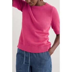 Seasalt Cornwall Studio Short Sleeve Organic Cotton Crewneck Sweater, size 6